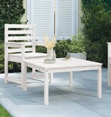 VidaXL Tuintafel 82,5x82,5x45 cm massief grenenhout wit
