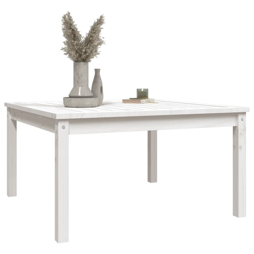 VidaXL Tuintafel 82,5x82,5x45 cm massief grenenhout wit