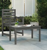 VidaXL Tuintafel 82,5x50,5x45 cm massief grenenhout grijs
