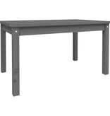 VidaXL Tuintafel 82,5x50,5x45 cm massief grenenhout grijs