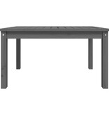 VidaXL Tuintafel 82,5x50,5x45 cm massief grenenhout grijs