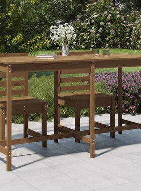 VidaXL Tuintafel 203,5x90x110 cm massief grenenhout honingbruin