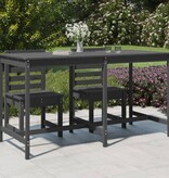 VidaXL Tuintafel 203,5x90x110 cm massief grenenhout grijs