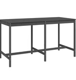 VidaXL Tuintafel 203,5x90x110 cm massief grenenhout grijs