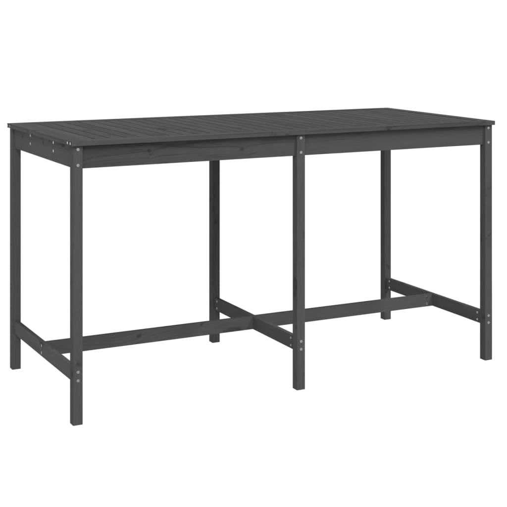 VidaXL Tuintafel 203,5x90x110 cm massief grenenhout grijs