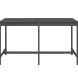 vidaXL Tuintafel 203,5x90x110 cm massief grenenhout grijs