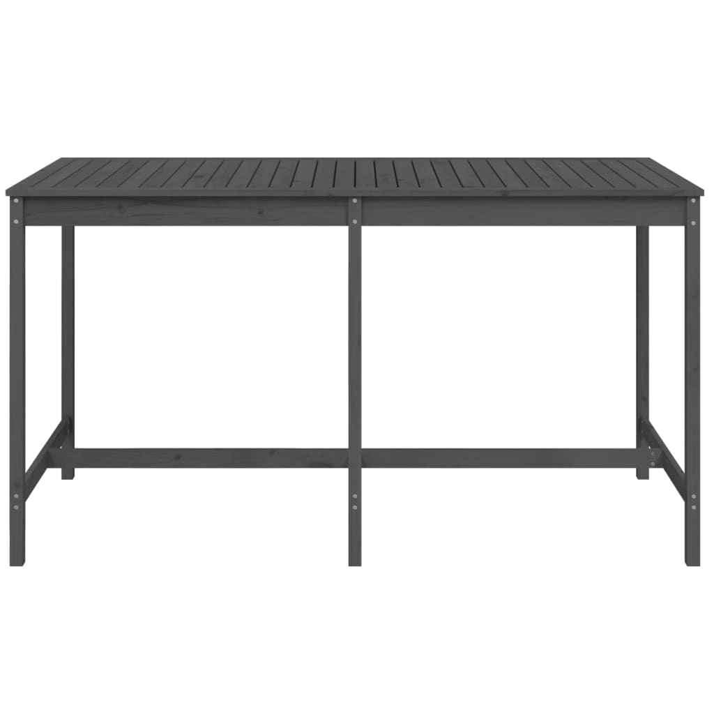 vidaXL Tuintafel 203,5x90x110 cm massief grenenhout grijs