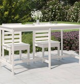 VidaXL Tuintafel 203,5x90x110 cm massief grenenhout wit