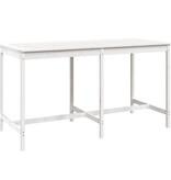 VidaXL Tuintafel 203,5x90x110 cm massief grenenhout wit