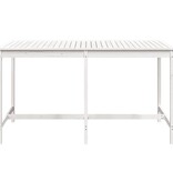 VidaXL Tuintafel 203,5x90x110 cm massief grenenhout wit