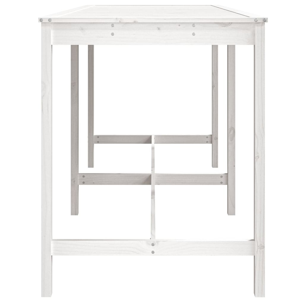 VidaXL Tuintafel 203,5x90x110 cm massief grenenhout wit