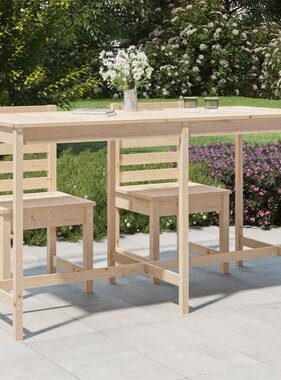 VidaXL Tuintafel 203,5x90x110 cm massief grenenhout