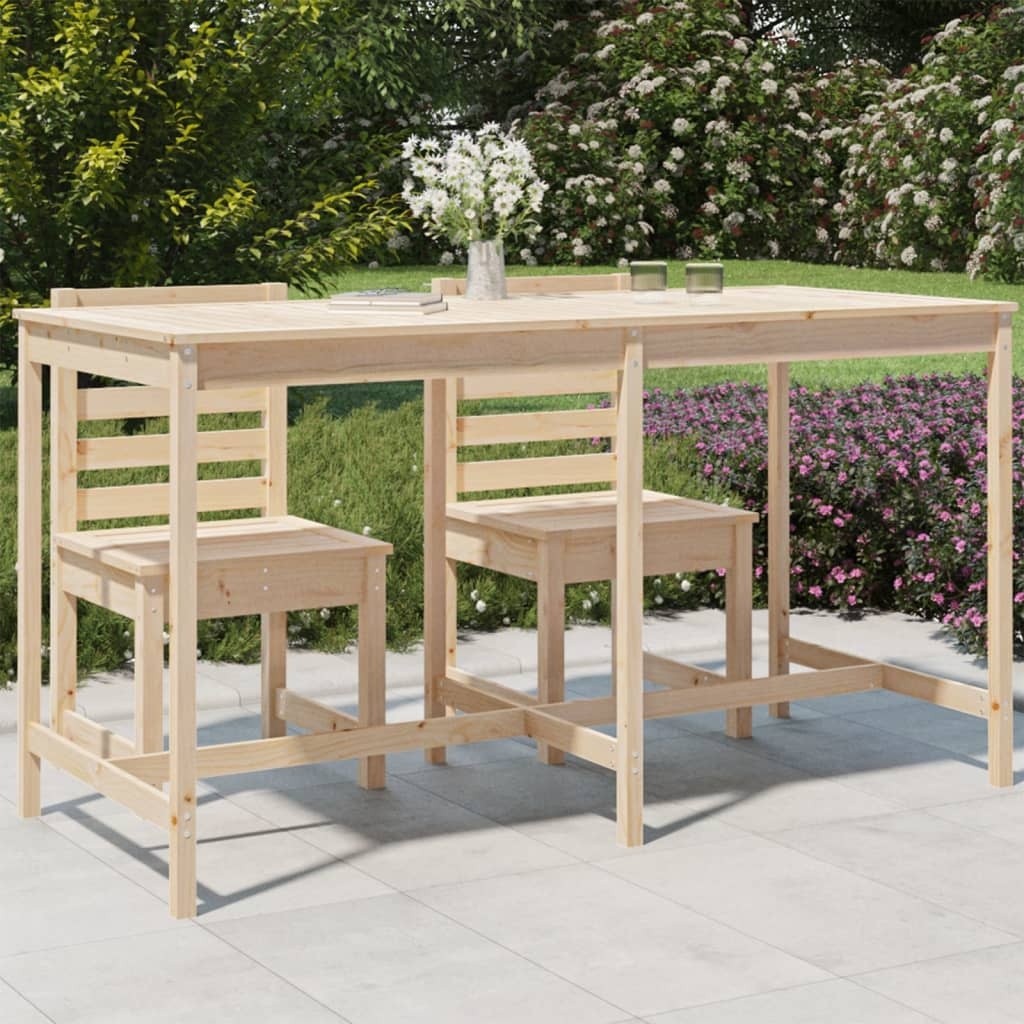 vidaXL Tuintafel 203,5x90x110 cm massief grenenhout