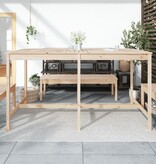 VidaXL Tuintafel 203,5x90x110 cm massief grenenhout