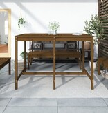 vidaXL Tuintafel 159,5x82,5x110 cm massief grenenhout honingbruin