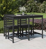 VidaXL Tuintafel 159,5x82,5x110 cm massief grenenhout grijs