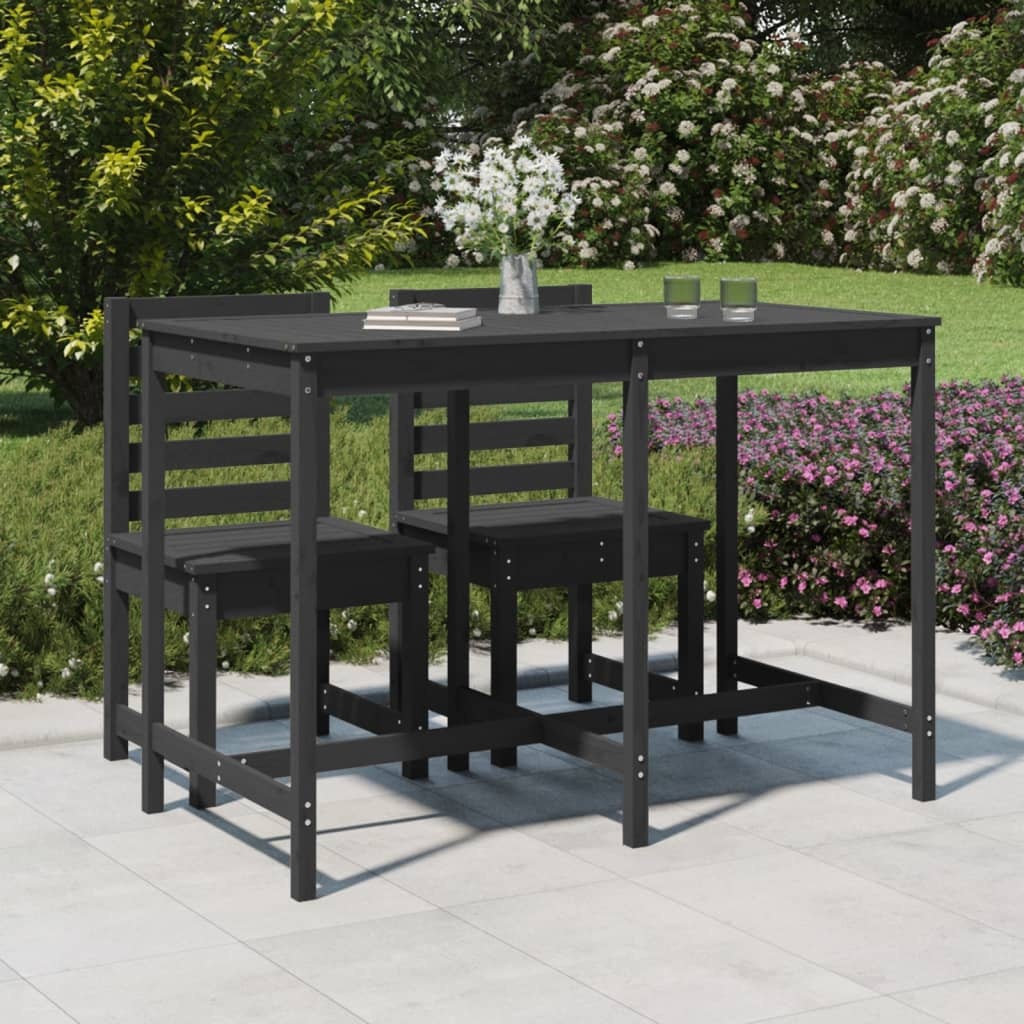 VidaXL Tuintafel 159,5x82,5x110 cm massief grenenhout grijs