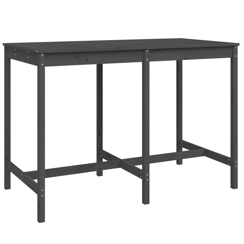 VidaXL Tuintafel 159,5x82,5x110 cm massief grenenhout grijs