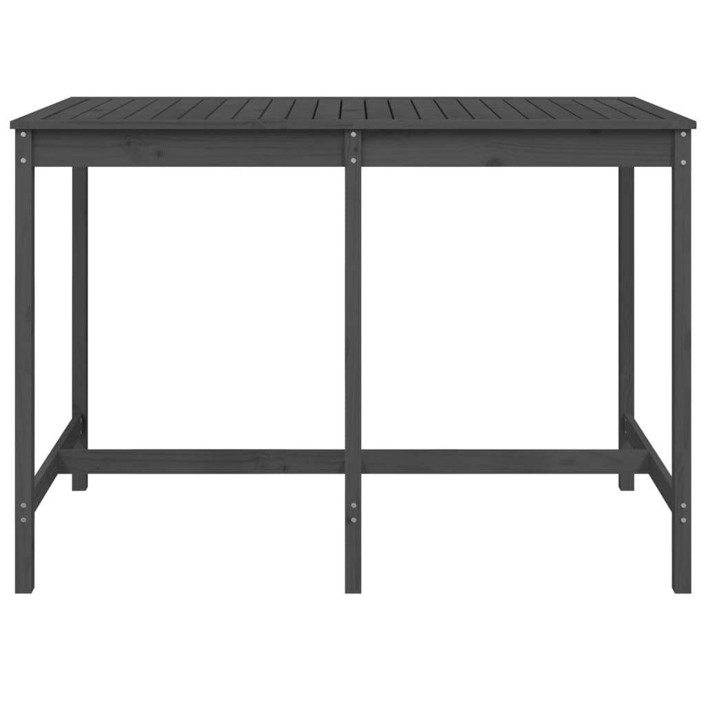 vidaXL Tuintafel 159,5x82,5x110 cm massief grenenhout grijs