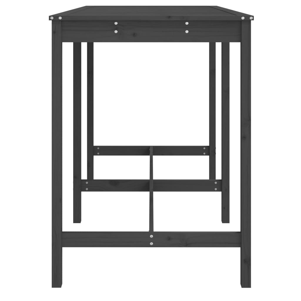 VidaXL Tuintafel 159,5x82,5x110 cm massief grenenhout grijs