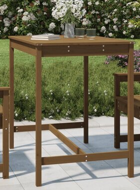 VidaXL Tuintafel 121x82,5x110 cm massief grenenhout honingbruin