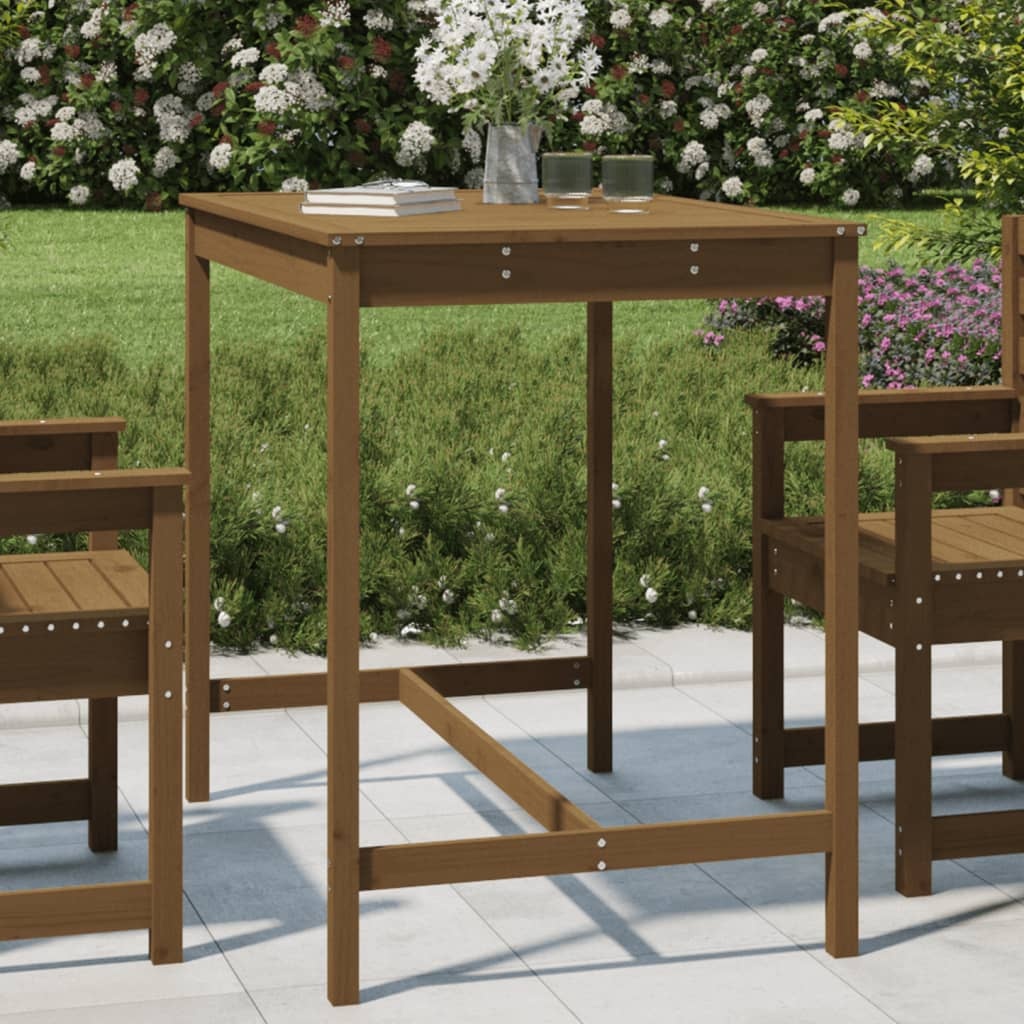 VidaXL Tuintafel 121x82,5x110 cm massief grenenhout honingbruin