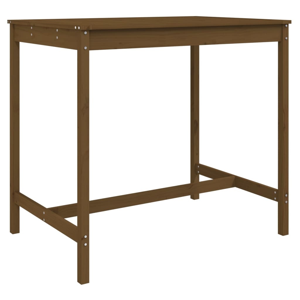 VidaXL Tuintafel 121x82,5x110 cm massief grenenhout honingbruin