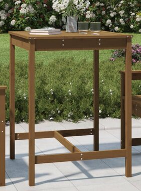 VidaXL Tuintafel 82,5x82,5x110 cm massief grenenhout honingbruin