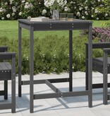VidaXL Tuintafel 82,5x82,5x110 cm massief grenenhout grijs