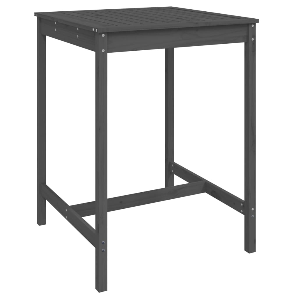 VidaXL Tuintafel 82,5x82,5x110 cm massief grenenhout grijs