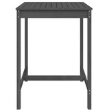 VidaXL Tuintafel 82,5x82,5x110 cm massief grenenhout grijs