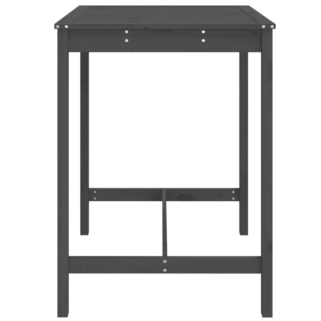 VidaXL Tuintafel 82,5x82,5x110 cm massief grenenhout grijs