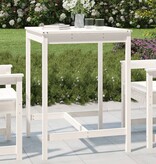 VidaXL Tuintafel 82,5x82,5x110 cm massief grenenhout wit