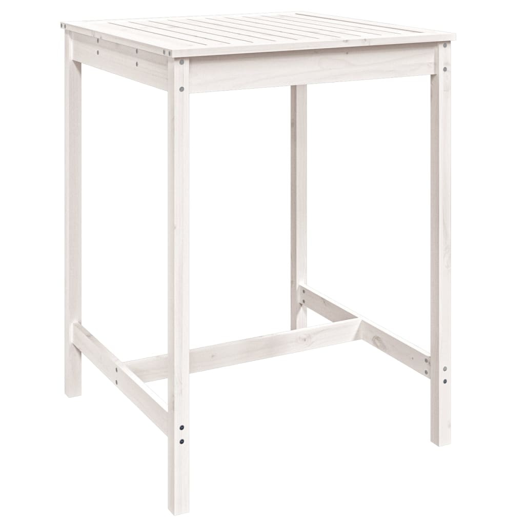 VidaXL Tuintafel 82,5x82,5x110 cm massief grenenhout wit