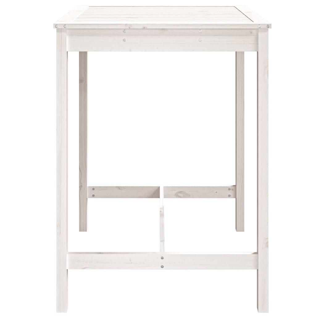 VidaXL Tuintafel 82,5x82,5x110 cm massief grenenhout wit