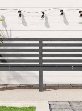 VidaXL Tuinbank 159,5x48x91,5 cm massief grenenhout grijs
