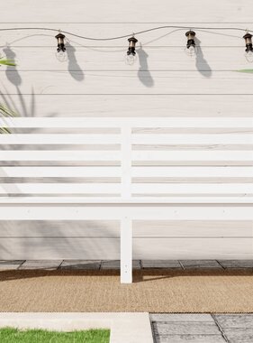 VidaXL Tuinbank 159,5x48x91,5 cm massief grenenhout wit
