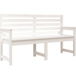 VidaXL Tuinbank 159,5x48x91,5 cm massief grenenhout wit