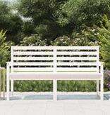 VidaXL Tuinbank 159,5x48x91,5 cm massief grenenhout wit