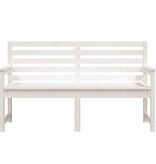VidaXL Tuinbank 159,5x48x91,5 cm massief grenenhout wit