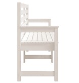 VidaXL Tuinbank 159,5x48x91,5 cm massief grenenhout wit