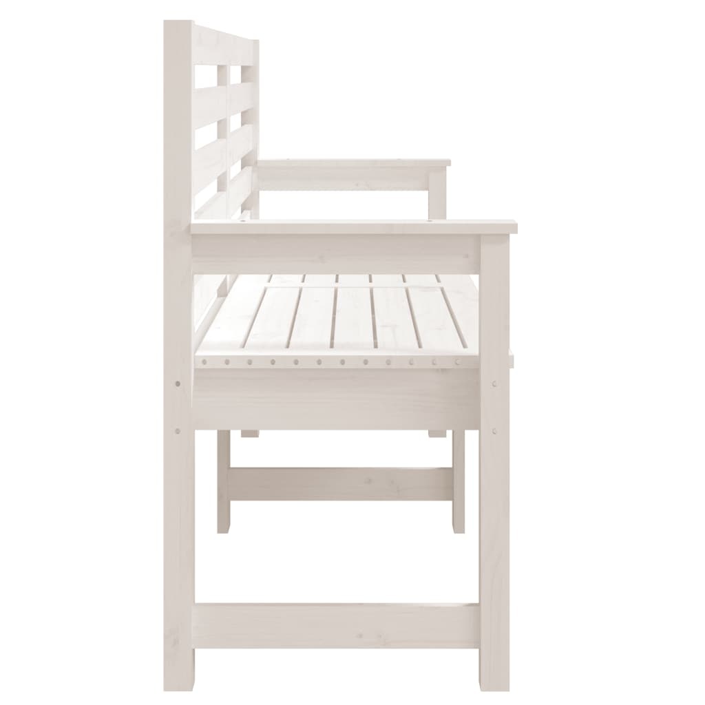 VidaXL Tuinbank 159,5x48x91,5 cm massief grenenhout wit