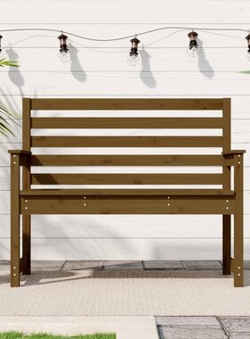 VidaXL Tuinbank 109x48x91,5 cm massief grenenhout honingbruin
