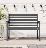 VidaXL Tuinbank 109x48x91,5 cm massief grenenhout grijs