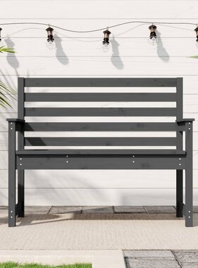 VidaXL Tuinbank 109x48x91,5 cm massief grenenhout grijs