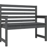 VidaXL Tuinbank 109x48x91,5 cm massief grenenhout grijs