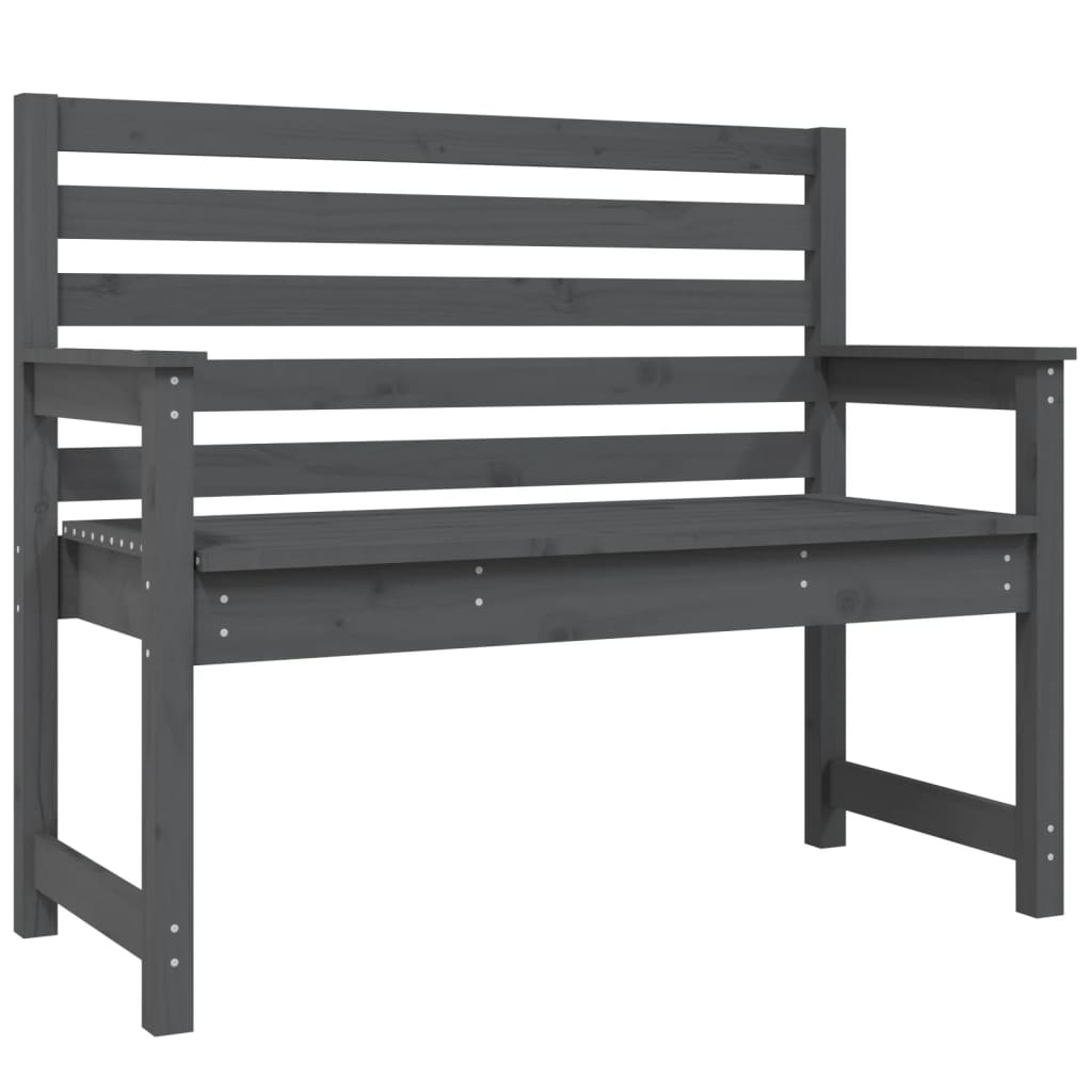 VidaXL Tuinbank 109x48x91,5 cm massief grenenhout grijs