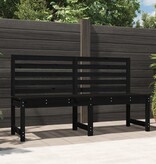 VidaXL Tuinbank 157,5 cm massief grenenhout zwart