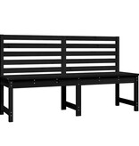 VidaXL Tuinbank 157,5 cm massief grenenhout zwart
