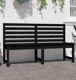 VidaXL Tuinbank 157,5 cm massief grenenhout zwart
